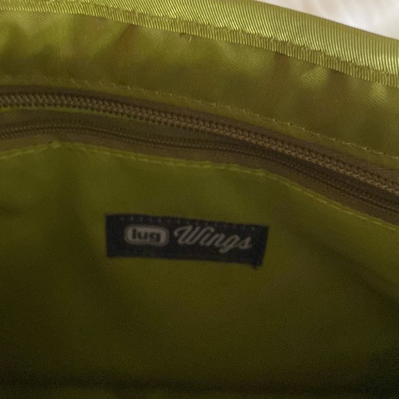 Lug,  Wings Quilted Flap Crossbody RFID Bag Travel Organizer Lime Green - Picture 9 of 16